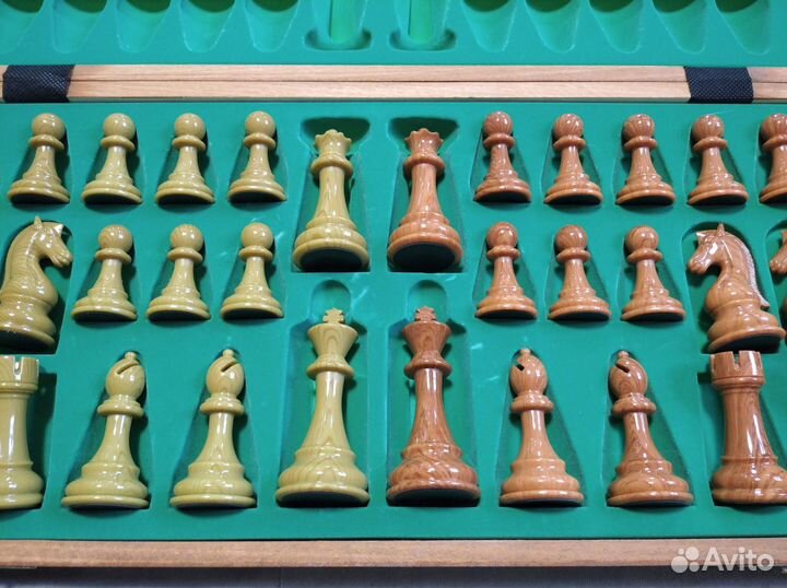 Шахматы из композита Стаунтон №8 с доской 52см