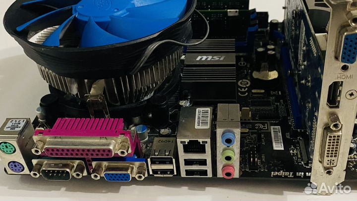 Комлект Пк, мат плата+проц+видюха+ddr 3 8gb