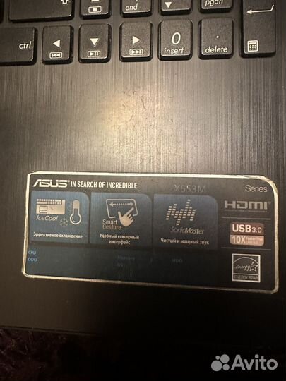 Ноутбук asus x553m