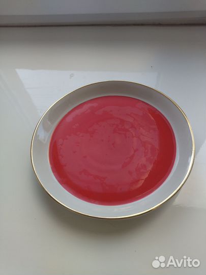 Тарелка декоративная с позолотой СССР