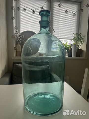Стеклянная бутыль с крышкой 20 литров