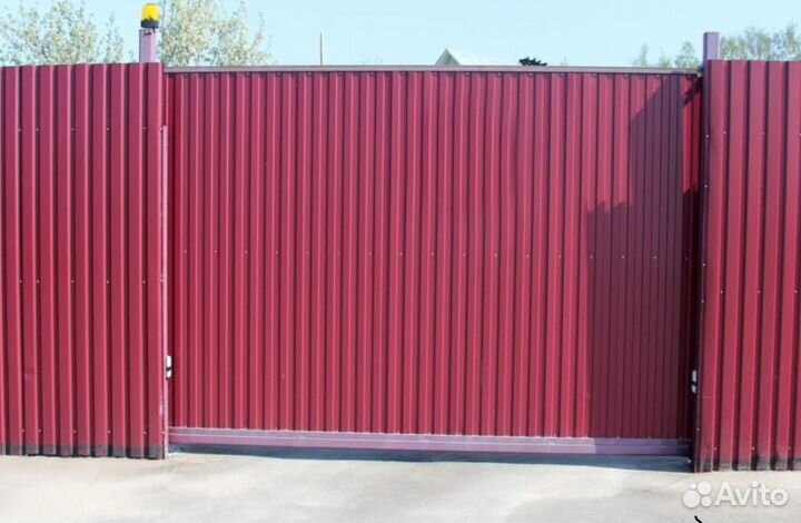 Забор из профнастила цена за метр под ключ