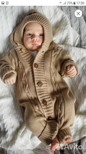 Зимний конверт на выписку на мальчика и комбинезон