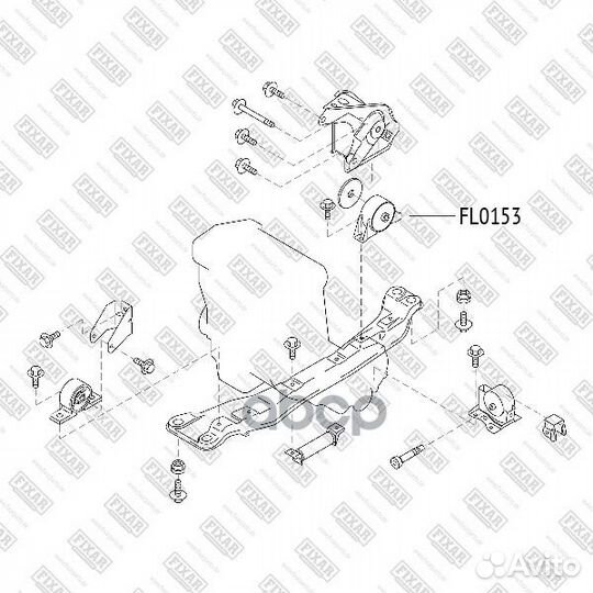 Опора двигателя задняя FL0153 fixar