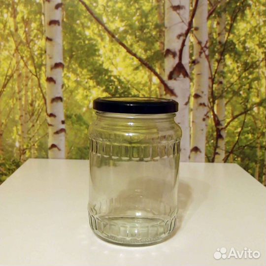 Стеклянные винтовые банки 0.8 л с крышкой