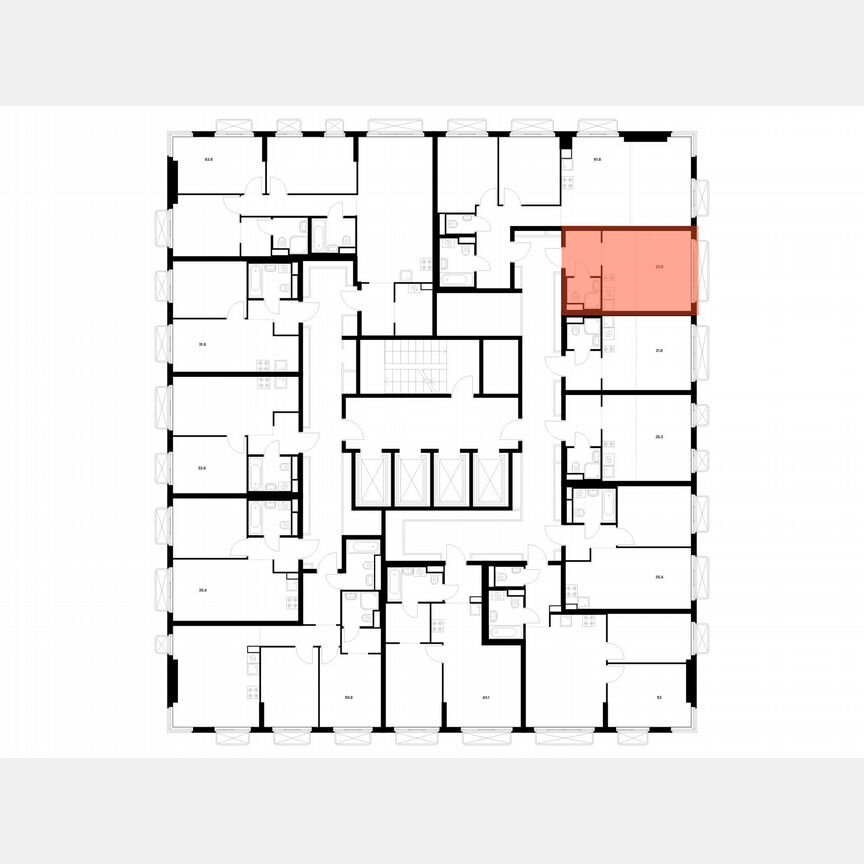 Квартира-студия, 23,5 м², 24/26 эт.