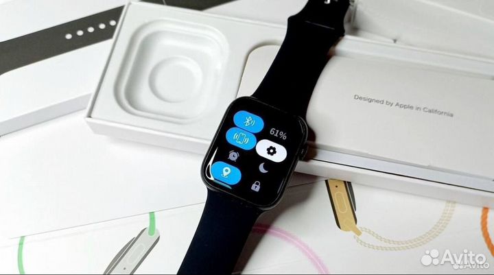 Часы apple watch 9 45 mm (с яблоком)