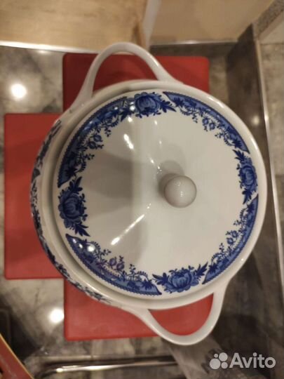 Супница Kahla гдр Синие птицы