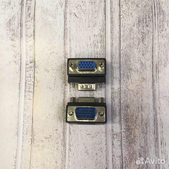 Адаптер переходник угловой VGA черный