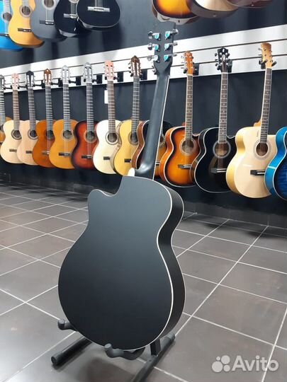 Акустическая гитара Новая Чёрная матовая