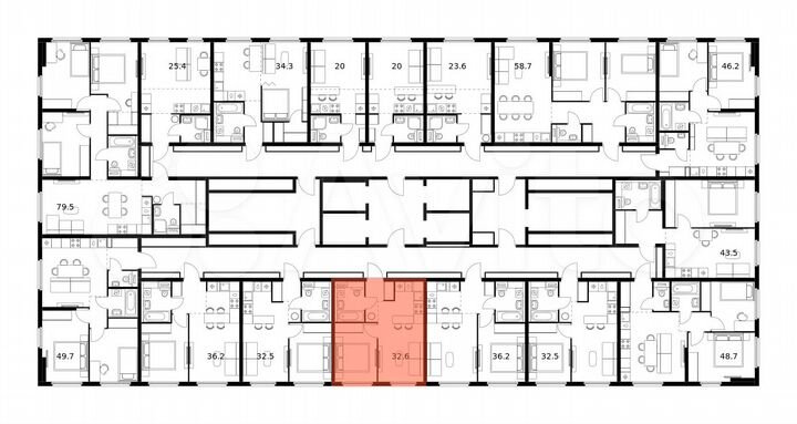 1-к. квартира, 32,6 м², 25/25 эт.