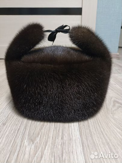Норковая шапка ушанка мужская