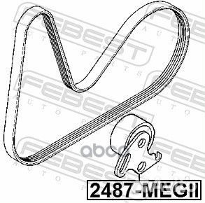 Ролик натяжной 2487megii Febest