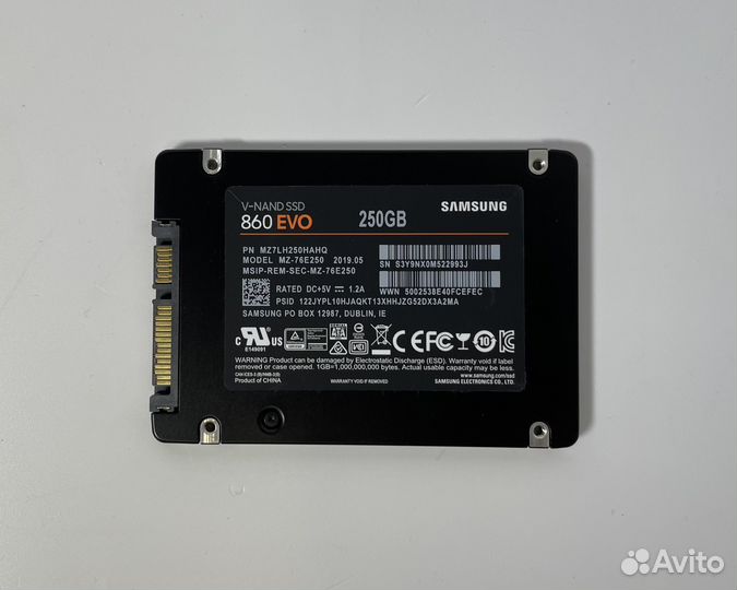 SSD Samsung 860 EVO 250 GB