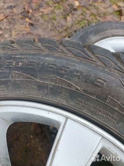 Диски с резиной 205 55 16 4x100 DIA 56,1 ET45