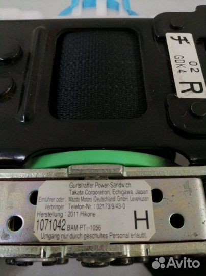 Ремень безопасности передний правый Mazda 6 GH