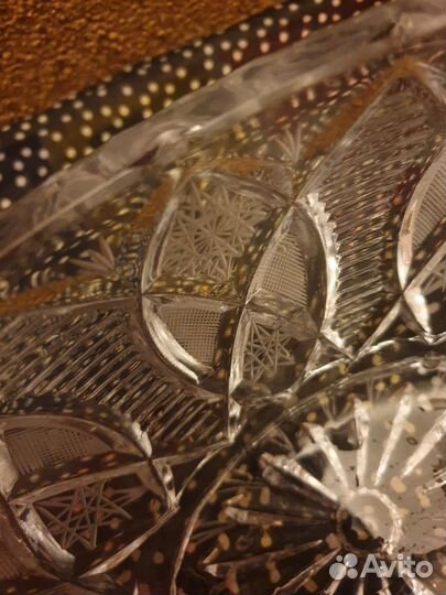 Хрустальная ваза ладья Bohemia