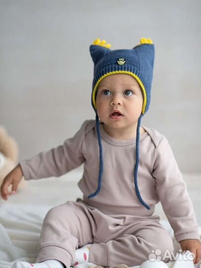 Шапки для малыша Журавлик, зима, размер 44-46