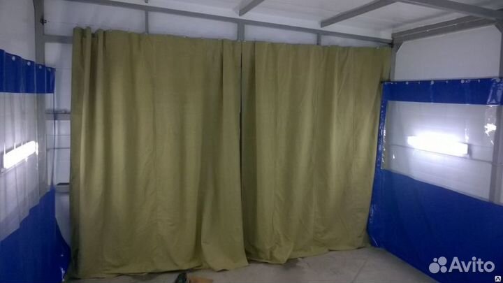 Штора в гараж утепленная из брезента