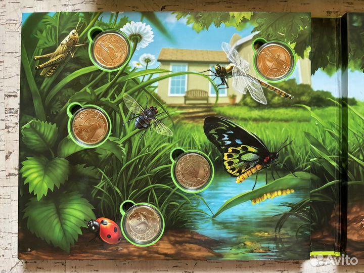 Набор коллекционных монет Backyard Bugs