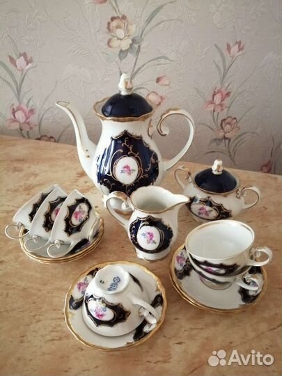 Кофейный сервиз Кобальт гдр