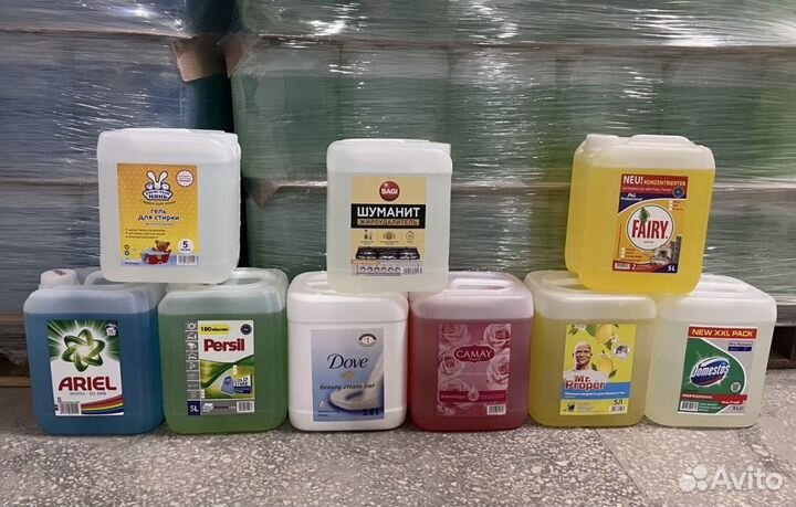 Жидкий порошок для стирки, кондиционеры 5 л Оптом