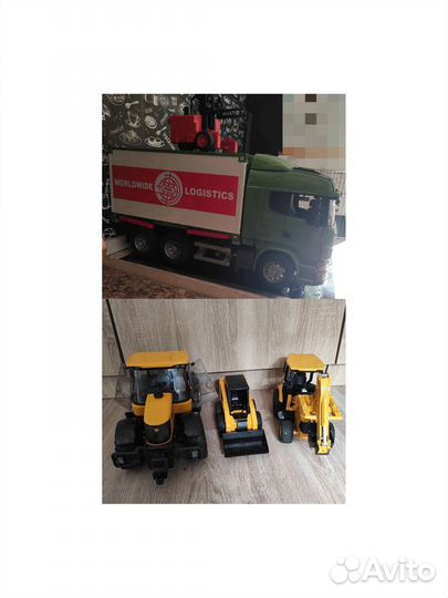 Брудер bruder экскаватор,погрузчик,трактор пакетом