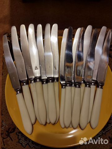 Антикварные столовые ножи 15шт. Нержавеющая сталь