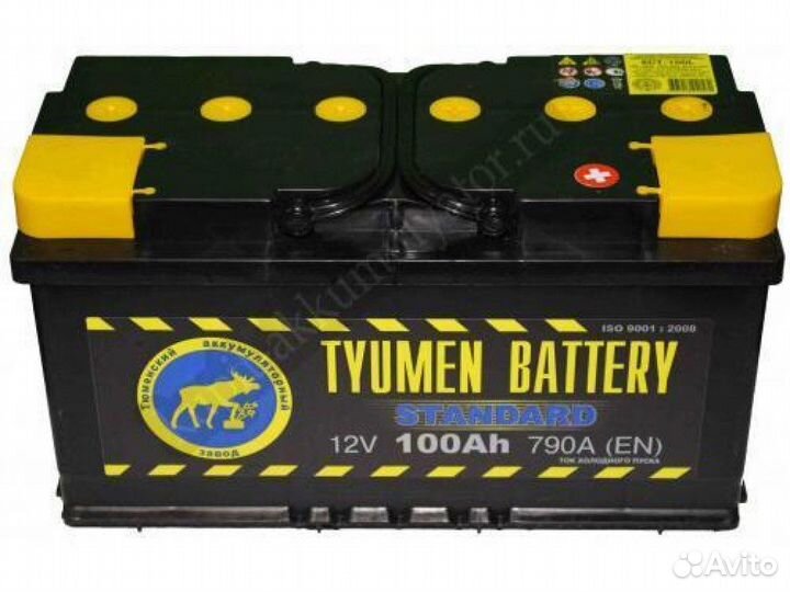Акб Tyumen 100А/Ч пр/обр