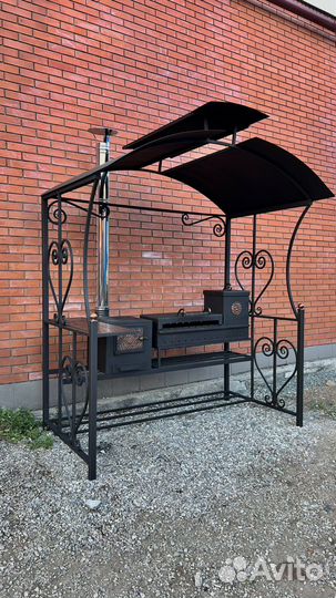 Мангал с крышей