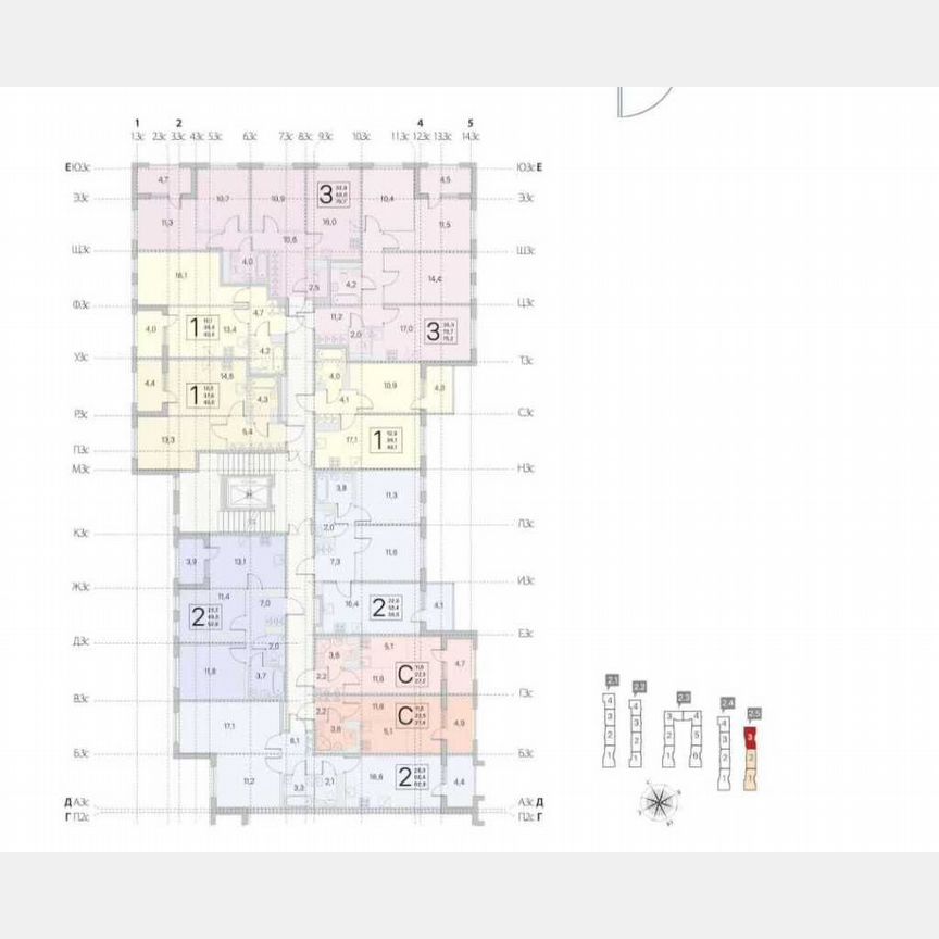 1-к. квартира, 37,6 м², 5/5 эт.