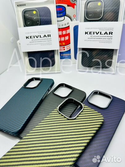 Чехол K-DOO Kevlar на iPhone 12/13/14 (Карбон)