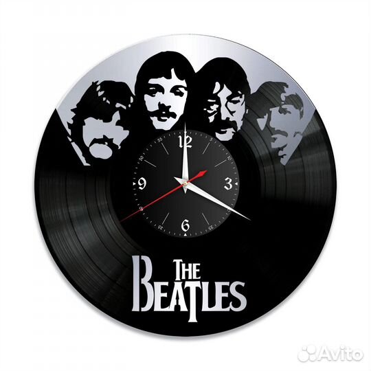 Часы настенные группа Битлз The Beatles из винила