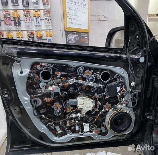 Виброизоляция+Шумоизоляция 4 дверей