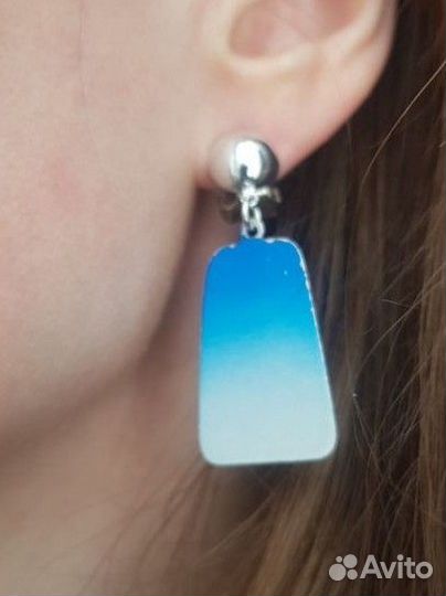 Винтажные клипсы амбре СССР винтаж