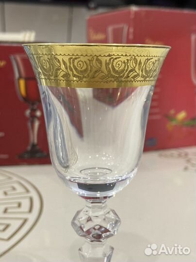 Хрустальные фужеры богемия