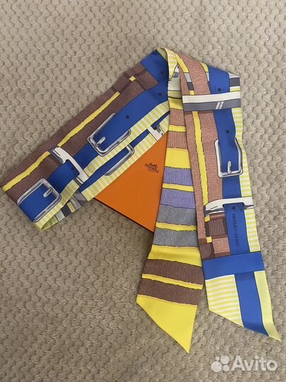 Шарф hermes шелк