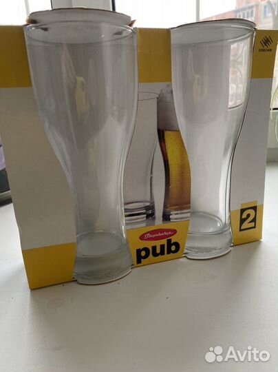 Пивные бокалы, комплект. 2 штуки. Новые