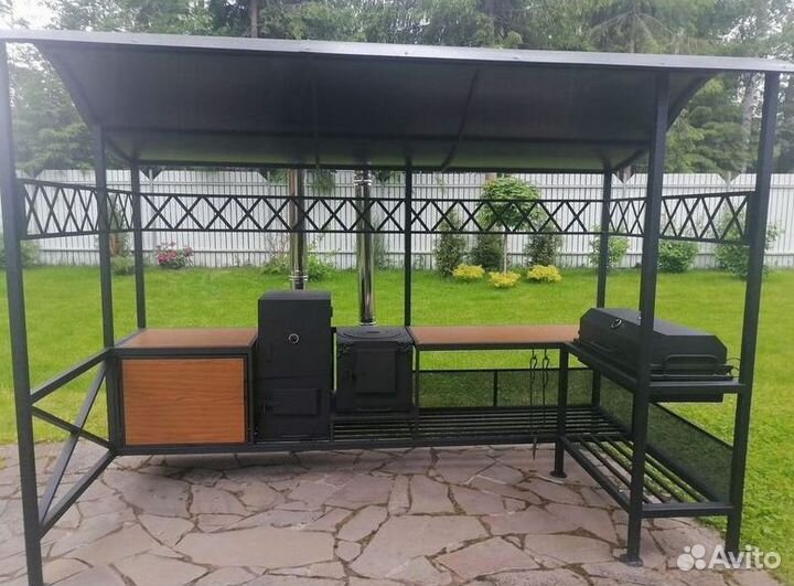 Мангал с крышей