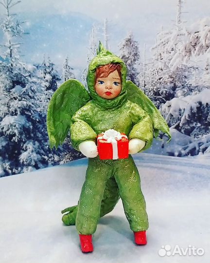 Ватные елочные игрушки