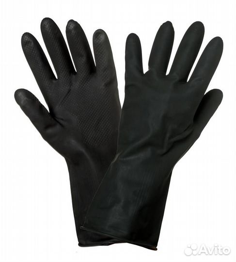 Перчатки латексные (защитные от агрессивных жидкос
