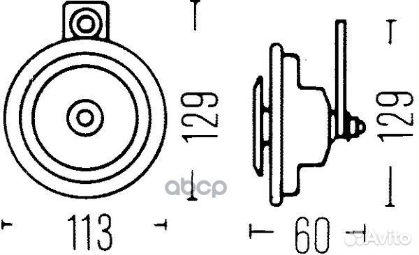 Звуковой сигнал, 24 V, 400 Hz, 72 W 3BA 002 768