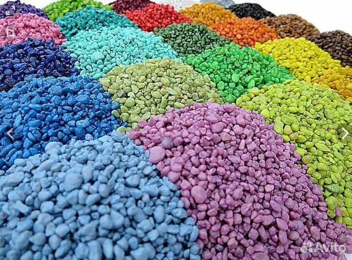 Цветной декоративный щебень