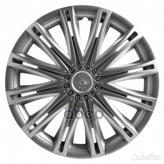 Колпаки колесные 15 Скай серебристый компл. 2 шт