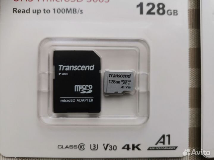 Карты памяти Transcend microSD 128 гб оригинальные