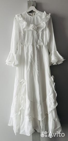 Платье длинное шифон винтаж