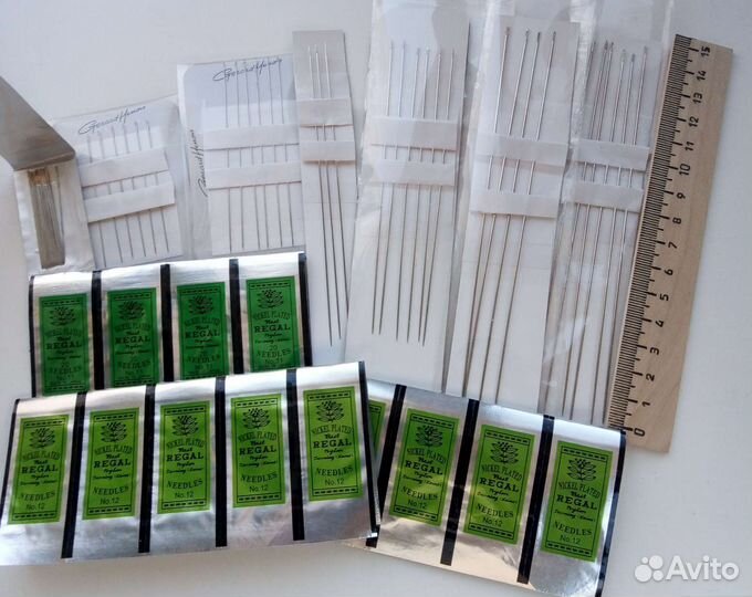 Иглы и нить для вышивки бисером