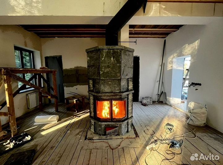 Печь камин полностью натуральный камень