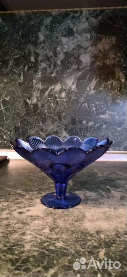 Ваза цветное стекло винтаж