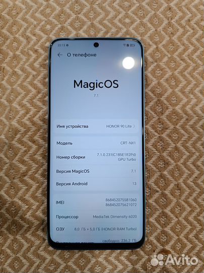 HONOR 90 Lite, 8/256 ГБ